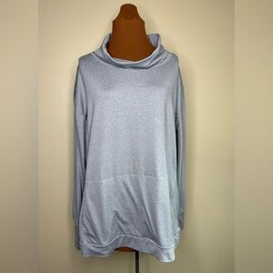 Danskin Heather Gray Cowl Neck Tunic Top